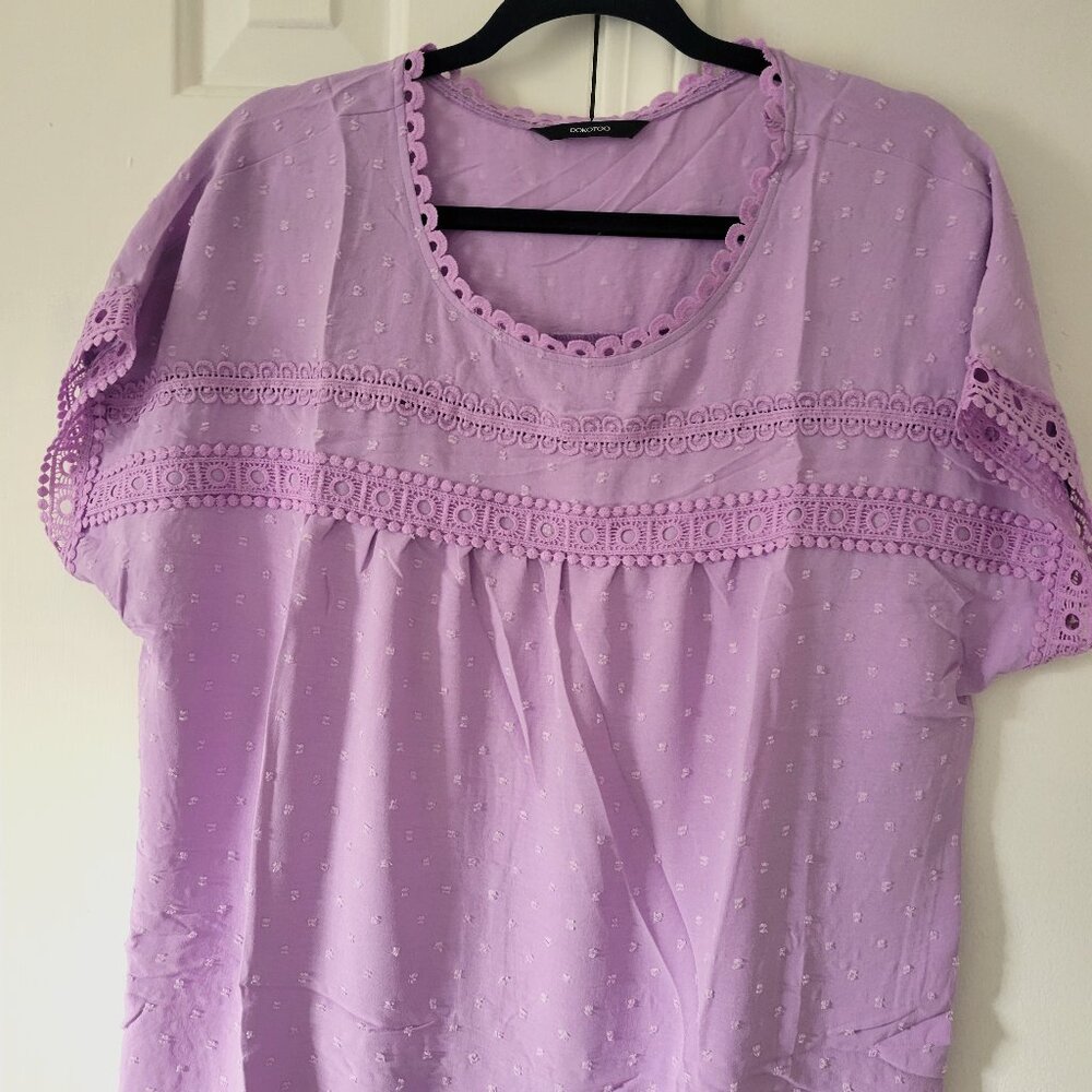 Purple DOKOTOO womwn's blouse XL